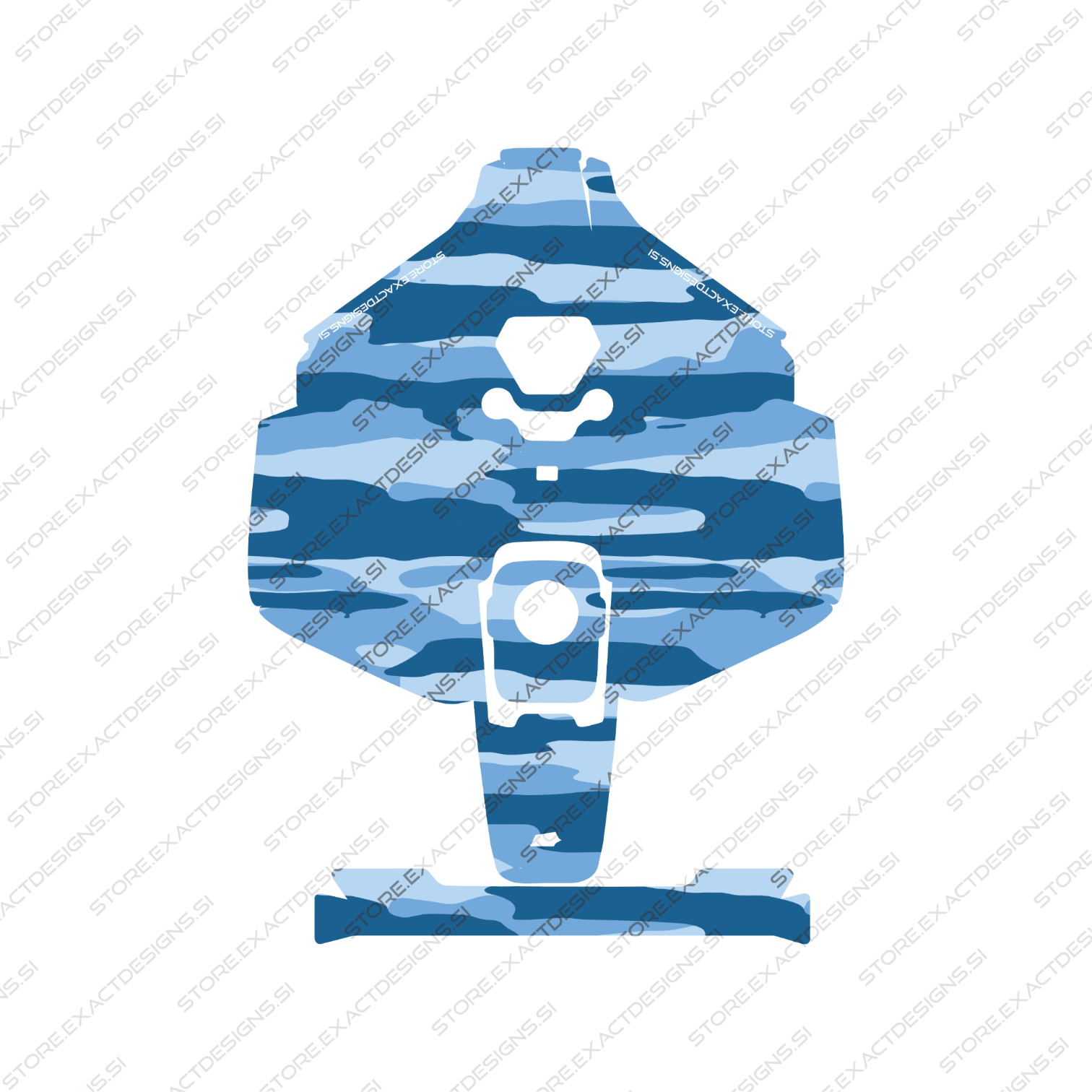 Camouflage Ocean – Aufkleber für Mammotion Mähroboter Exact Designs
