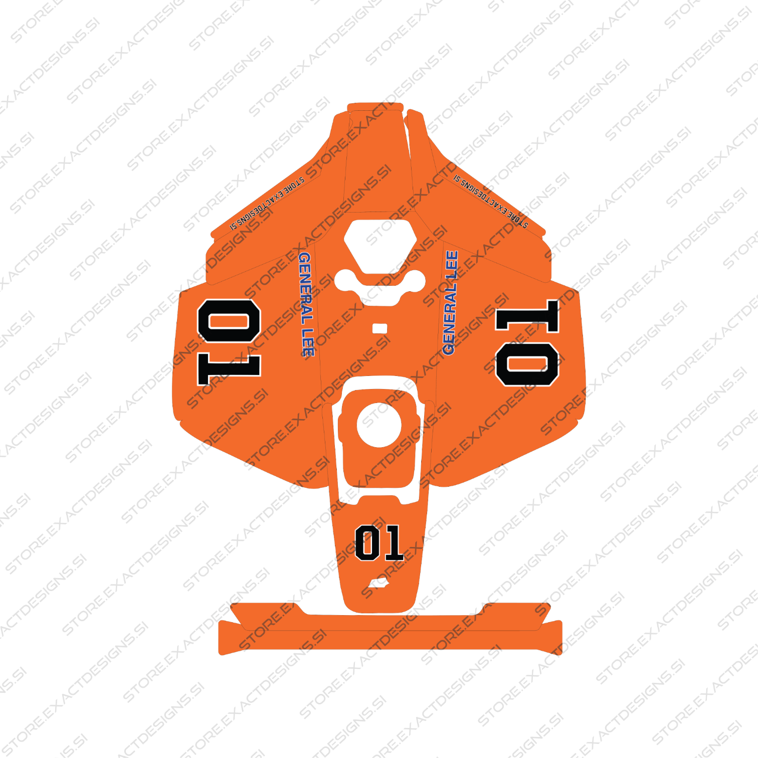 General Lee – Aufkleber für Mammotion Mähroboter Exact Designs