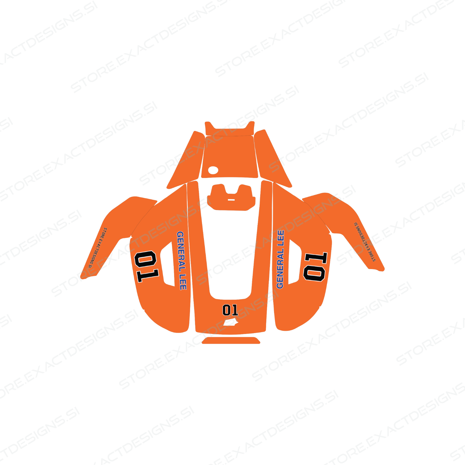 General Lee – Aufkleber für Mammotion Mähroboter Exact Designs