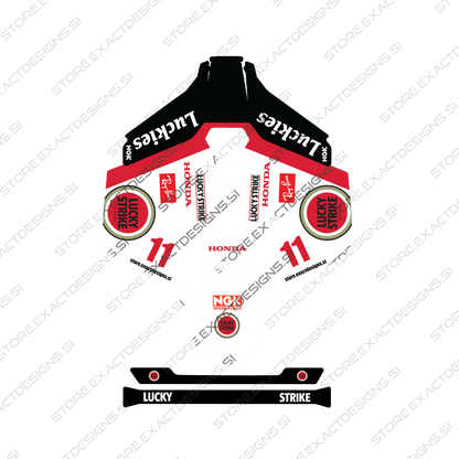 F1 Lucky Strike Honda – Aufkleber für Mammotion Mähroboter Exact Designs