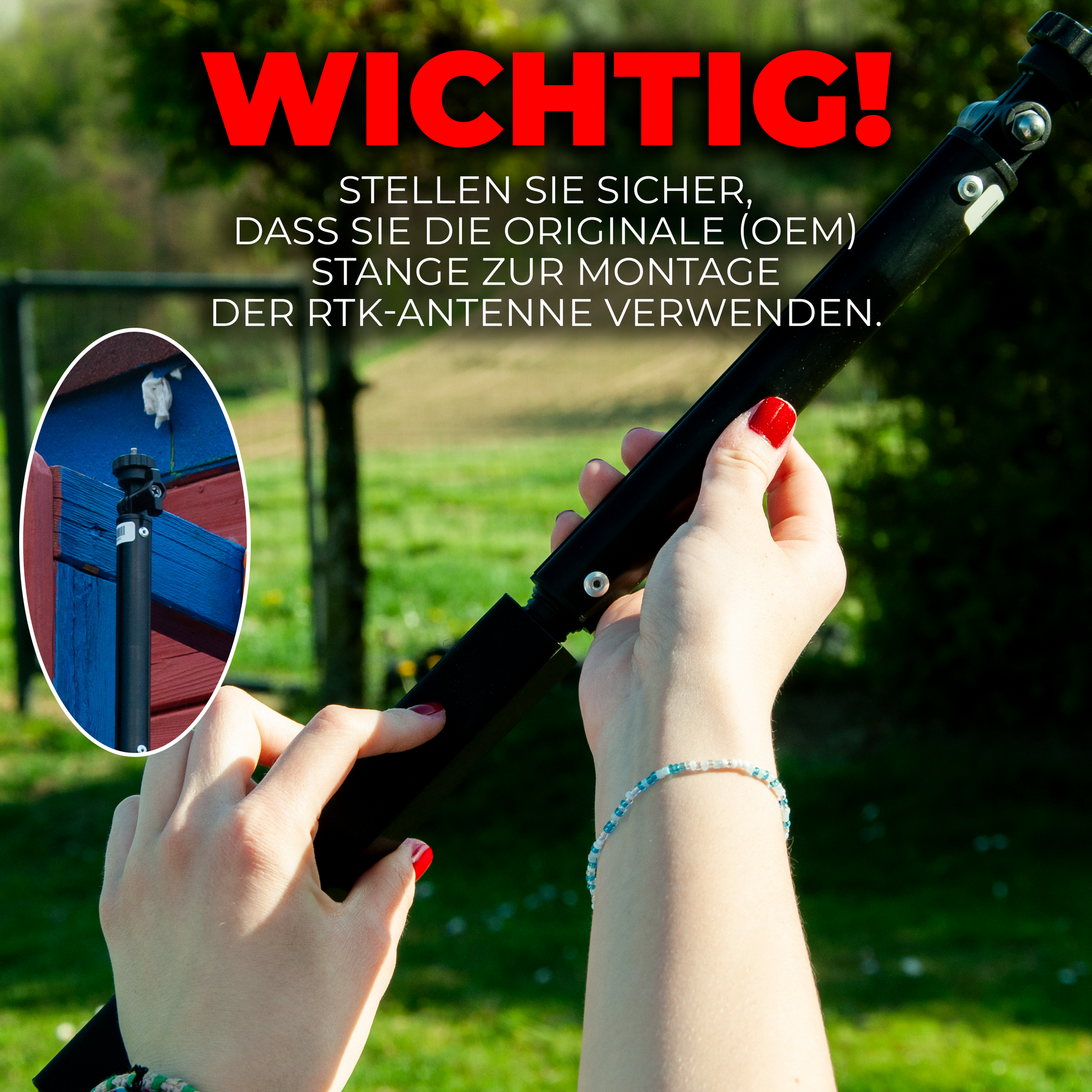 Verstellbare RTK-Halterung für Mammotion Mini Serie Exact Designs