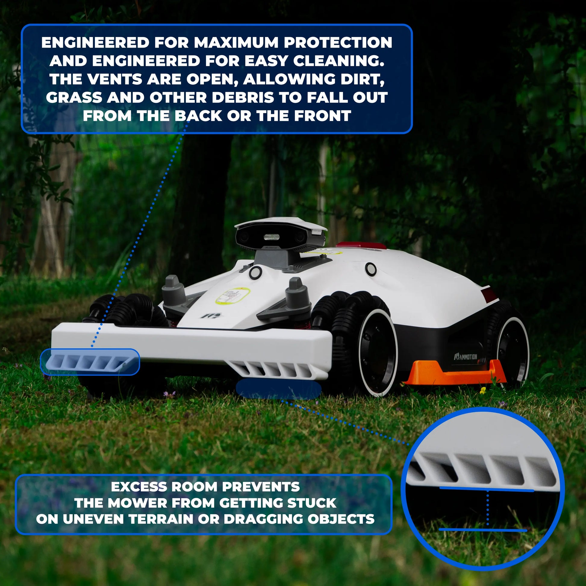 Front Protective Bumper for Mammotion Luba 1, 2, 2X & 3 – Sport Style Exact Designs