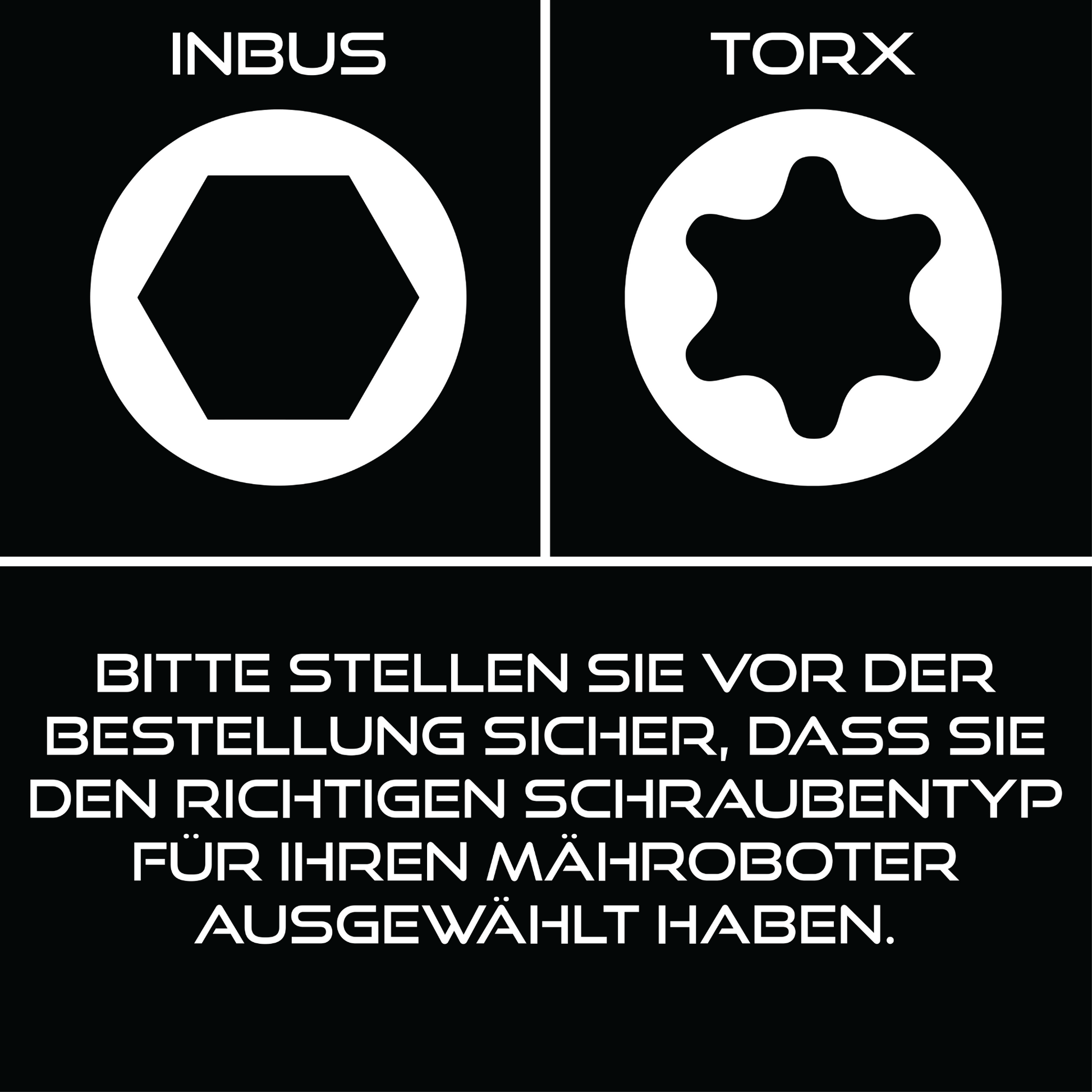 Ersatzschrauben für die Mähscheibe von Mammotion Mährobotern Exact Designs